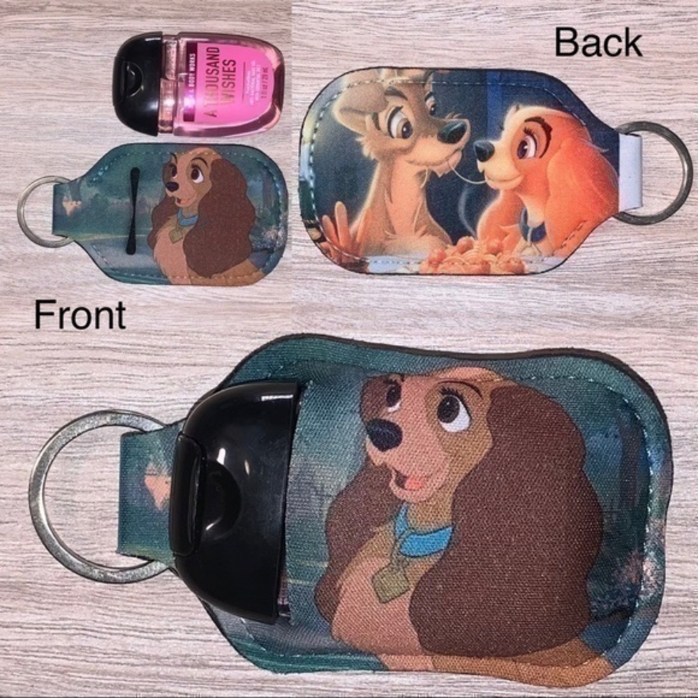 Disney Lady & The Tramp hand sanitizer holder new